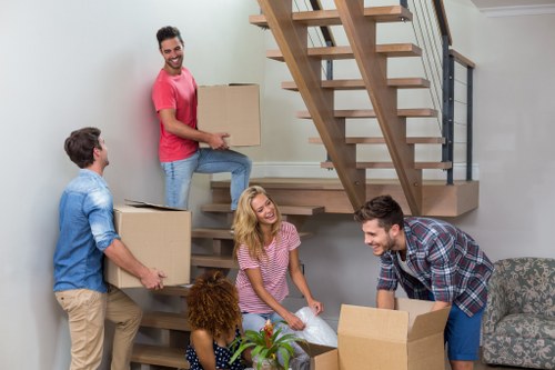 Commercial moving team planning an office relocation in Highwycombe