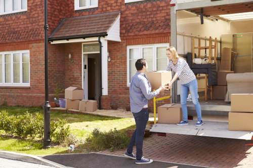 Local moving van handling access challenges in Highwycombe