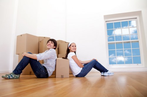 Commercial removal service preparing office equipment for relocation in Highwycombe