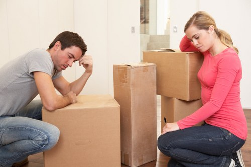 Packing and loading household items into a van for a High Wycombe move