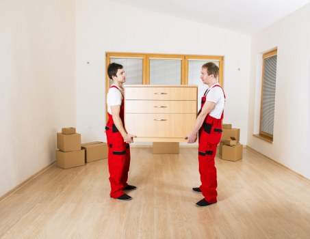 Van loading furniture and boxes for a move in Highwycombe